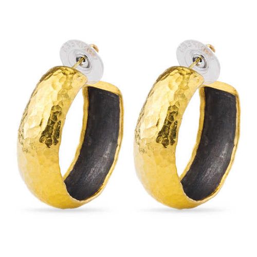 Par de Brinco Argola de Ouro Amarelo Ara Collection 117986