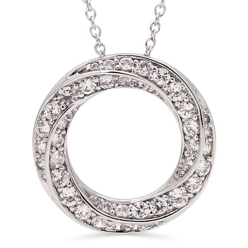 Pingente de Prata Circulo com Zircônias aprox. 4 Cts 183466