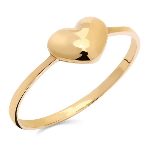 Anel Coração em Ouro Amarelo 18k 190003