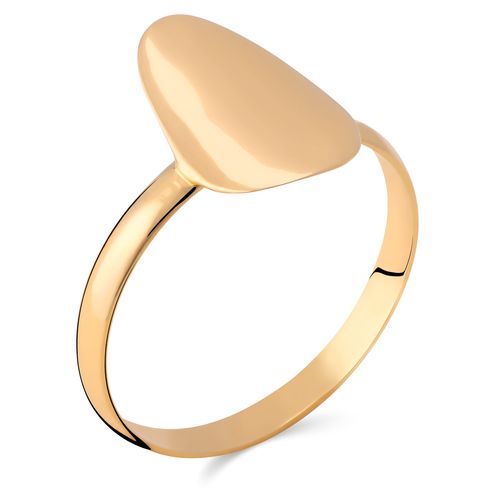 Anel de Ouro Amarelo Plaquinha Lisa - au am 18k 196754
