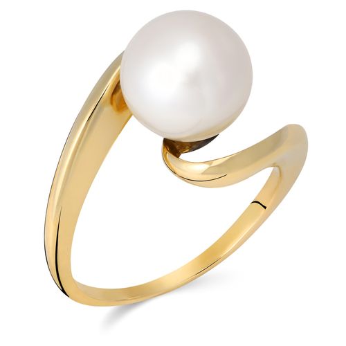 Anel de Ouro com Perola Branca Au Am 18 k 197056 Anel de Ouro com Perola Branca Au Am 18 k 197056