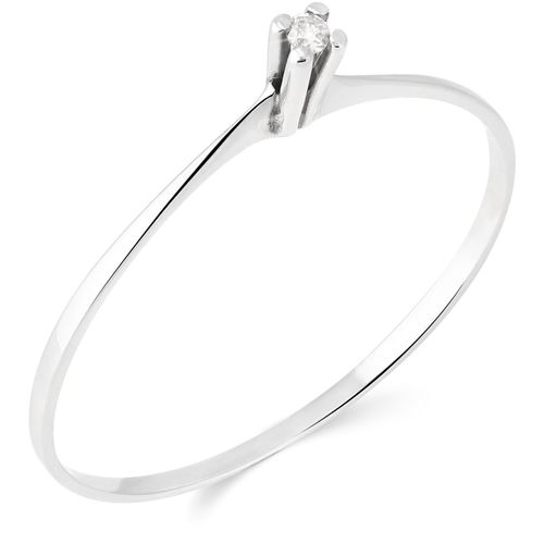 Anel Solitário em Ouro Branco 18k com Diamante Aprox. 2 pts 197939