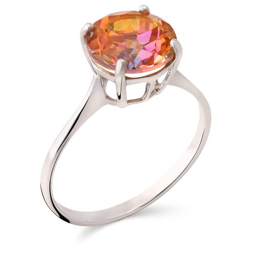 Anel em Prata 925 Com Topázio Mistico 156246