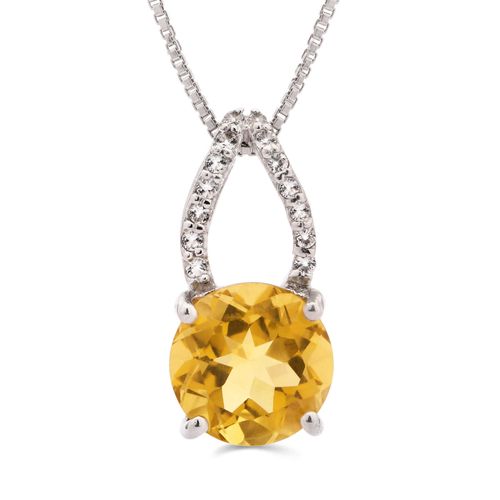 Pingente em Prata  com Quartzo Champagne Topázio 157031