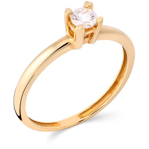 Anel em Ouro 18k Solitário com Diamante 188996