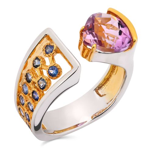 Anel em Prata Luxo Pedras Naturais 189723