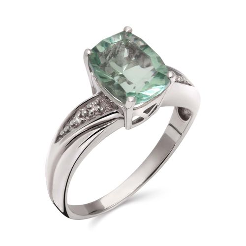 Anel em Prata 925 com Fluorita e Topázios Brancos 167439