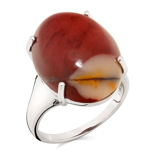 Anel em Prata 925 com Mokaita Cabuchon 170600 Anel em Prata 925 com Mokaita Cabuchon 170600