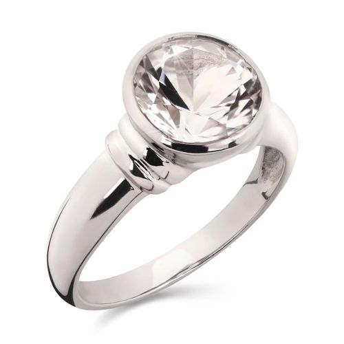 Anel em Prata 925 com Quartzo Branco 157802