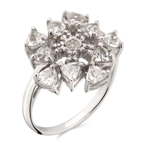 Anel em Prata 925 Com Scapolite e Topázios Brancos 169568