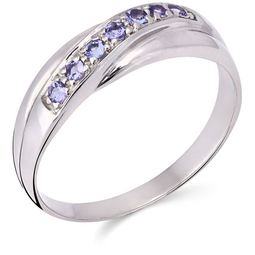 Meia Aliança em Prata 925 com Tanzanitas 170424 Meia Aliança em Prata 925 com Tanzanitas 170424