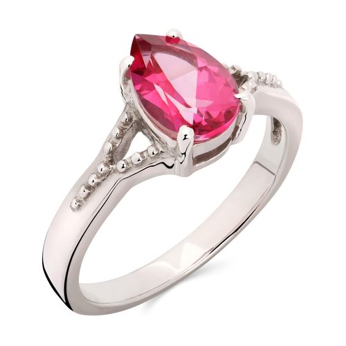 Anel em Prata 925 Com Topázio Flamingo 160839 Anel em Prata 925 Com Topázio Flamingo 160839