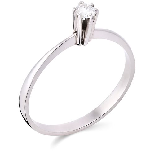Anel em Ouro Branco 18k com Diamante 179376