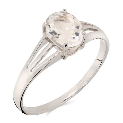 Anel em Prata 925 com Goshenite 168901