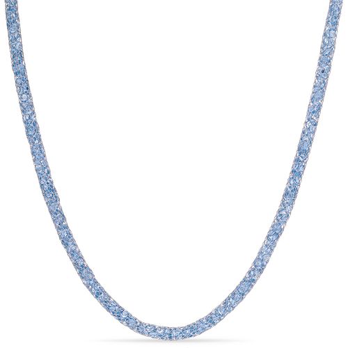 Colar em Prata 925 com Água Marinha Man Made 138338