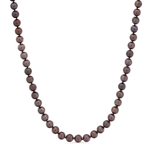 Colar em Ouro Branco de Pérolas Akoya Chocolate 105957