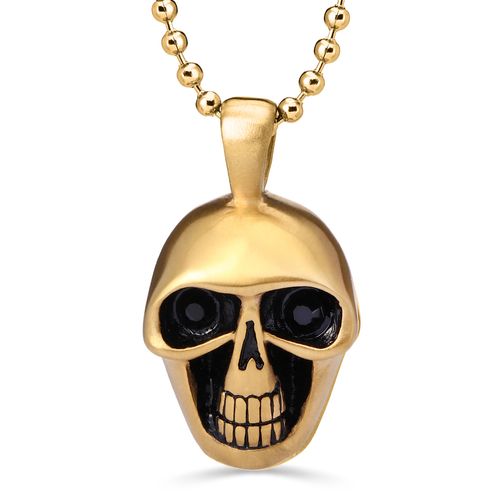 Pingente Caveira com Corrente em Aço Inoxidável 111500