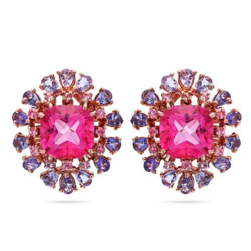 Par de Brinco em Prata Luxo com Pedras Naturais 194888