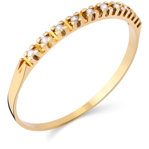 Meia Aliança em Ouro Amarelo 18k com Diamantes 198939