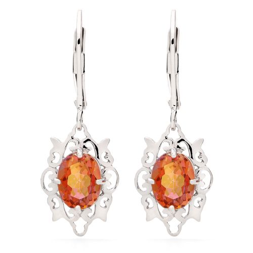 Par de Brinco em Prata Com Topázio Mistíco 156896