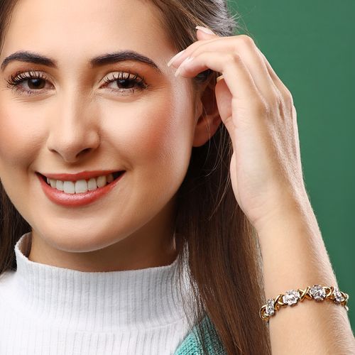 Pulseira em Ouro Amarelo 18k com Diamantes 145068