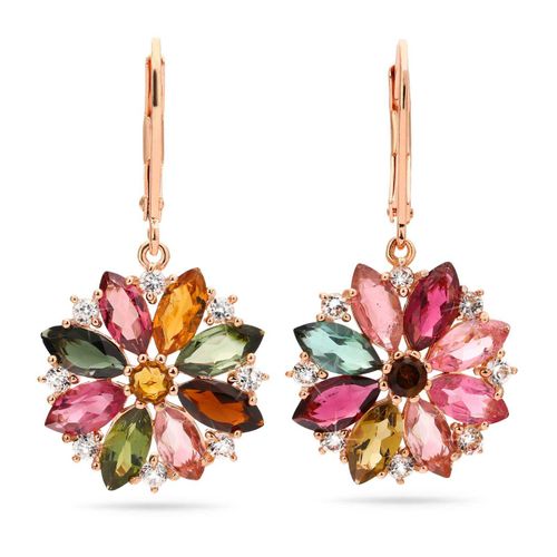 Par de Brinco em Prata com Turmalinas Coloridas Aprox. 5,73 cts 143074