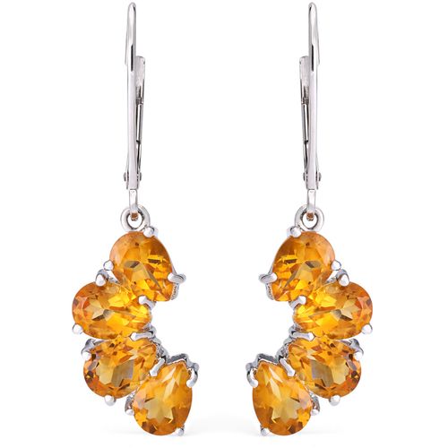 Par de Brinco em Prata 925 com Citrinos 171584