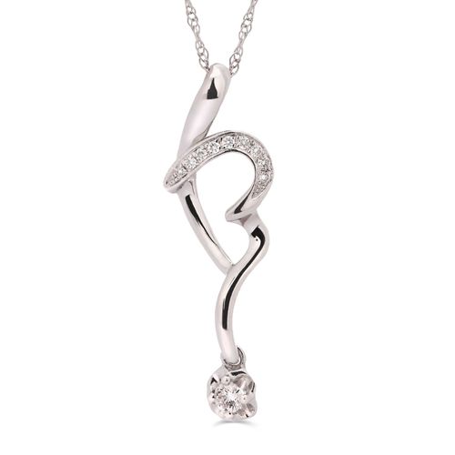 Pingente em Ouro Branco 18k com Diamantes 143637