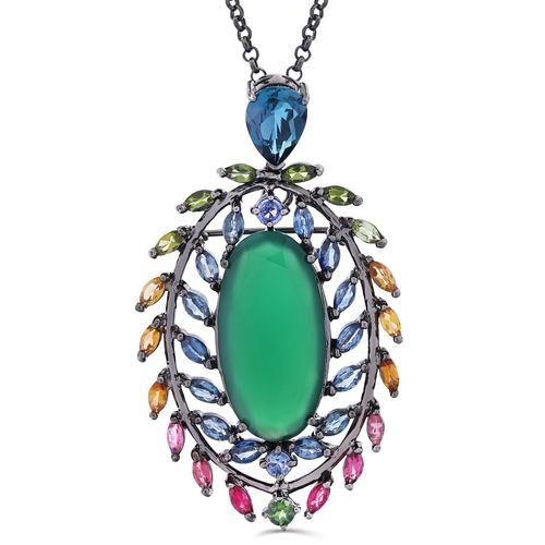 Pingente em Prata Luxo com Mix de Pedras Naturais 195139