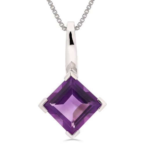 Pingente em Prata 925 com Ametista 170285