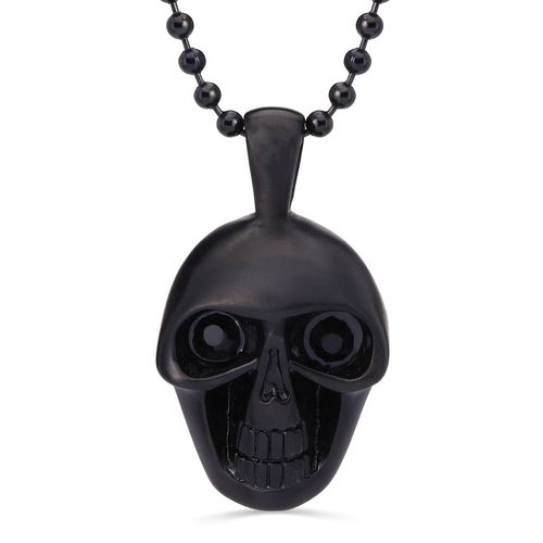 Pingente com Caveira e Corrente em Aço Inoxidável 111551