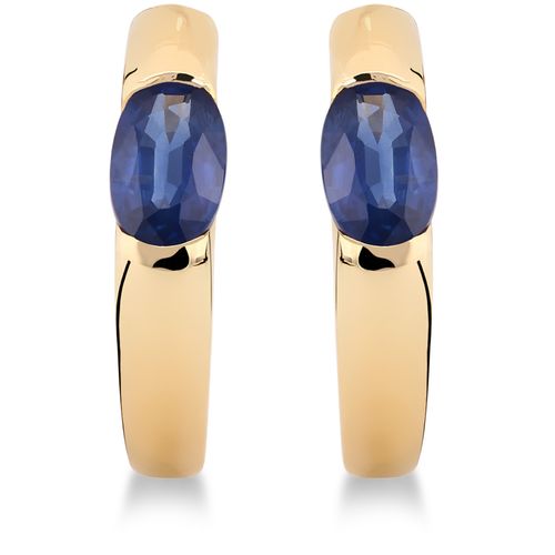 Argola em Ouro Amarelo 18k com Safiras 123472