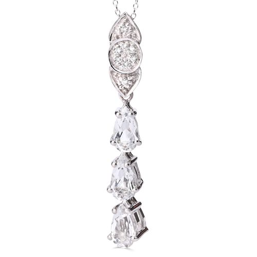 Pingente em Prata 925 com Goshenites e Topazios Brancos 162792