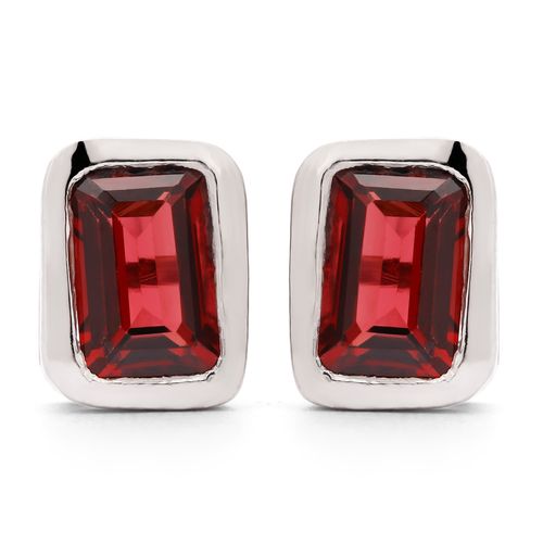 Par de Brinco em Prata 925 Com Rodolita 169545