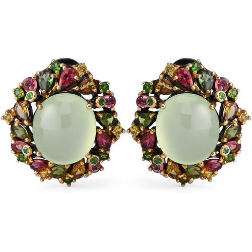 Par de Brinco Linha Premium em Prata 925 com Mix de Pedras Naturais 183953