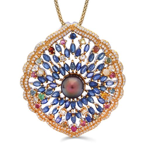 Pingente Linha Premium em Prata 925 com Pérola e Mix de Pedras 195206