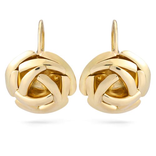 Par de Brinco em Ouro Amarelo 18k Flor 197647