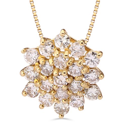Pingente em Ouro Amarelo 18k Chuveiro com Diamantes 198678