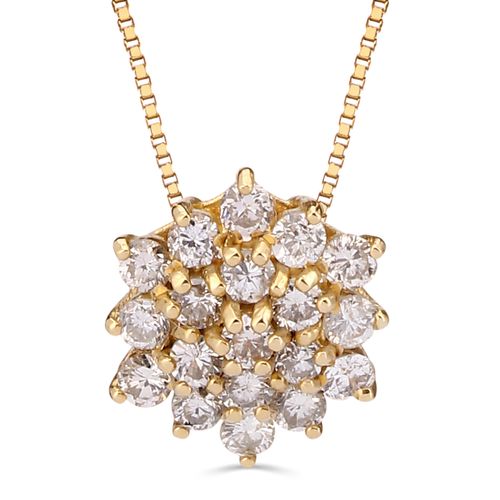 Pingente em Ouro Amarelo 18k Chuveiro com Diamantes 198683