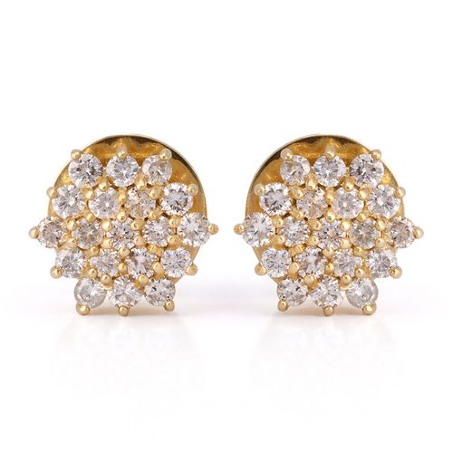 Par de Brinco em Ouro Amarelo 18k com Diamantes 198685