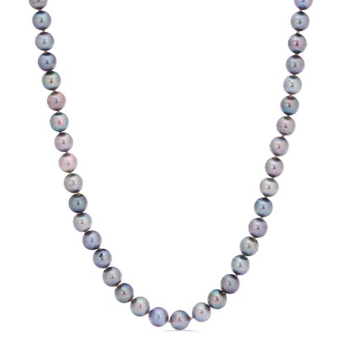 Colar de Pérolas Akoyas Cinza 105961