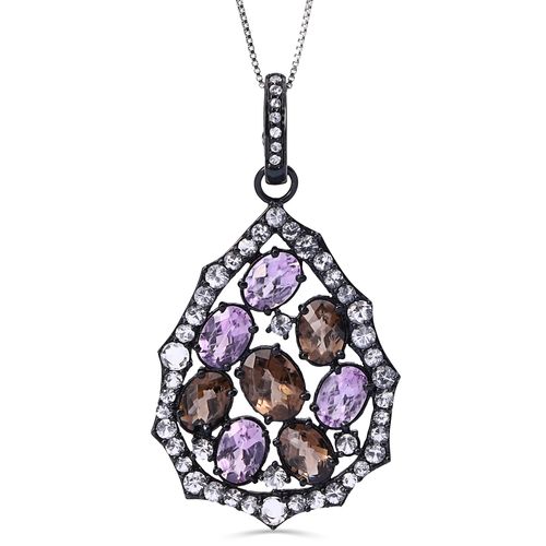 Pingente Linha Setara Collection em Prata 925 com Ametistas, Topazios Smokes e Topazios Brancos 129103