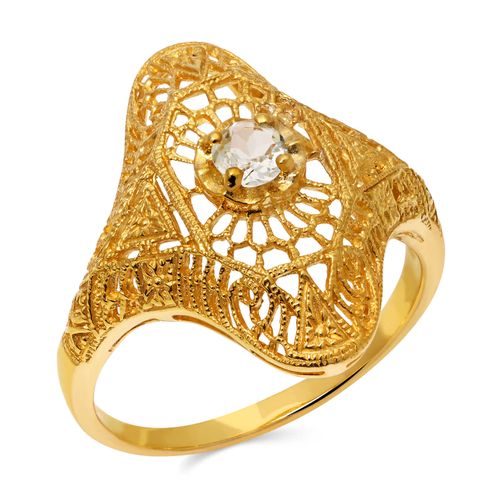 Anel em Prata 925 Vazado com Ambligonite 157194