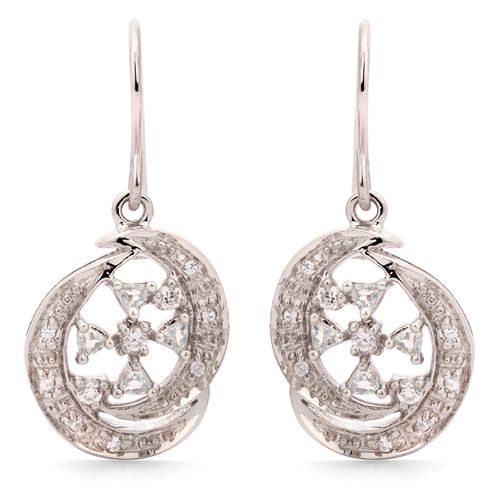 Par de Brinco em Prata 925 com Ambligonite e Zircônia 157702