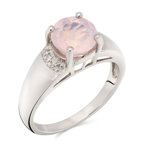 Anel em Prata 925 com Quartzo Lavanda e Topázio Branco 155452