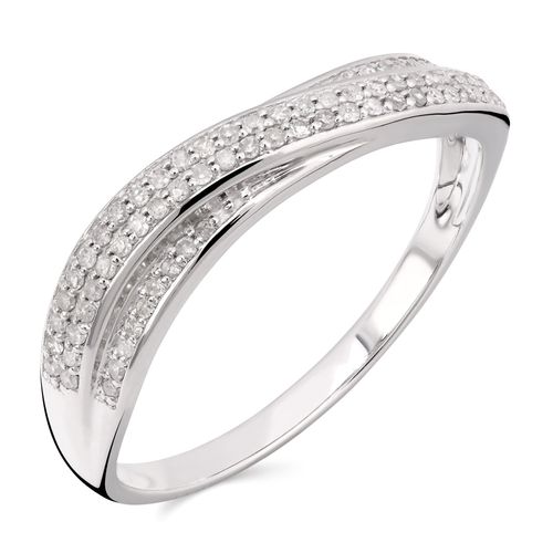 Anel em Ouro Branco 18k com 74 Diamantes 147571