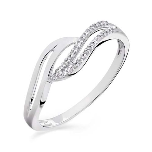 Anel em Ouro Branco 18k com Diamantes 147572