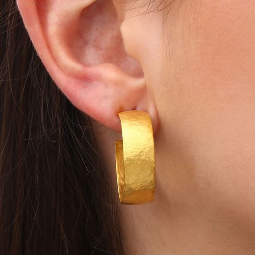 Argola Linha Ara Collection em Ouro Amarelo 23,64k e Prata 193348