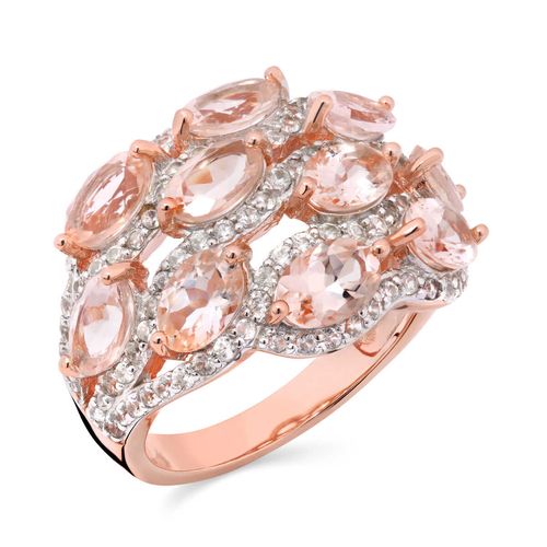 Anel de Prata 925 com Morganitas 175899 Anel de Prata 925 com Morganitas 175899