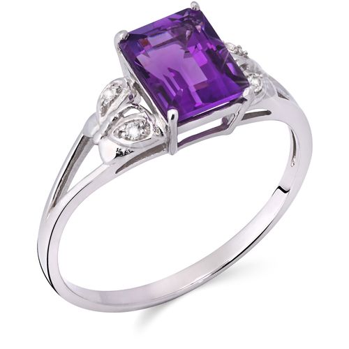 Anel em Prata de Ametista com Topázio Branco 171771